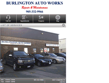 Tablet Screenshot of burlingtonautoworks.com